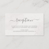 水彩フローラさくらんぼ花花婚式レセプション エンクロージャーカード (正面)