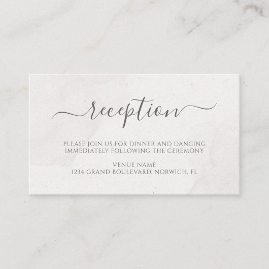 水彩フローラさくらんぼ花花婚式レセプション エンクロージャーカード (正面)