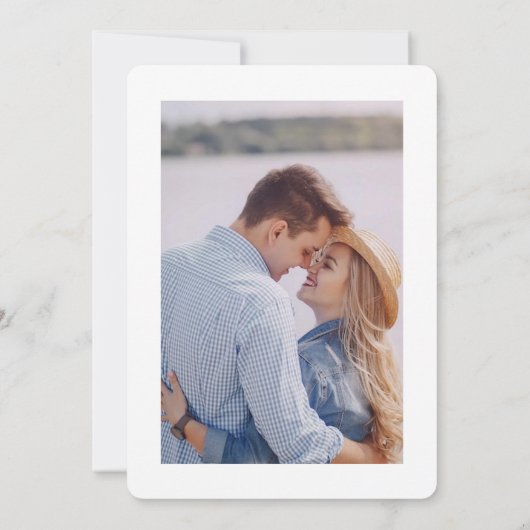 水彩フローラとフォトウェディング日付を保存 セーブザデート (裏面)