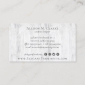 水彩フローラと木素朴牡丹ソーシャルメディア 名刺 (裏面)