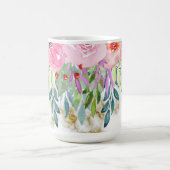 水彩フローラと黄金大理石 コーヒーマグカップ (中央)