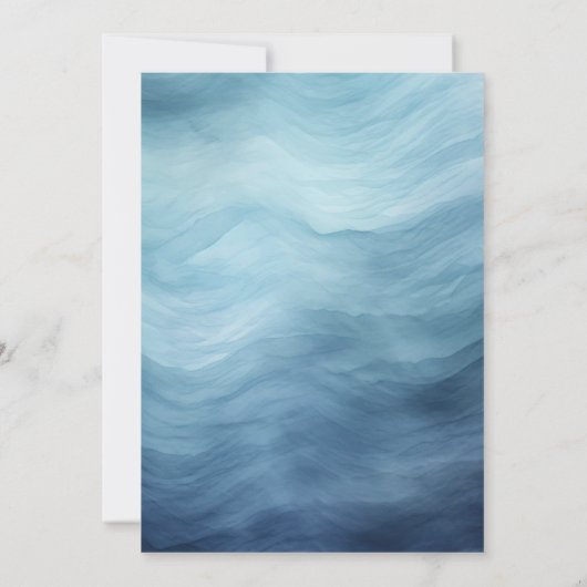 水彩フローラのまわりにザクロックブライダルシャワー 招待状 (裏面)