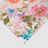 水彩フローラの切り離しピンクスと桃 薄葉紙 (詳細)