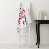 水彩フローラの継ぎ目のない模様（白地） シェルパブランケット (インサイチュ)