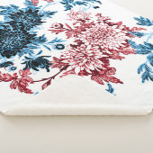 水彩フローラの継ぎ目のない模様（白地） シェルパブランケット (3/4)