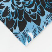 水彩フローラの継ぎ目のない模様(白地) フリースブランケット (角)