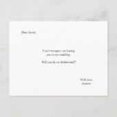 水彩フローラは私の花嫁カード インビテーションポストカード (裏面)