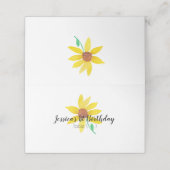 水彩フローラひまわりシンプルのテントカード プレイスカード (外部開封)