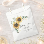 水彩フローラひまわりスクリプト フェイバーバッグ (クリップ留めされた状態)