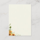水彩フローラひまわりデイジーRSVP エンクロージャーカード (裏面)
