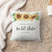 水彩フローラひまわりブライダルシャワー クッション (ブランケット)