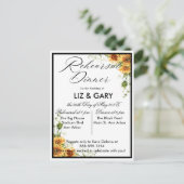 水彩フローラひまわりリハーサルディナー ポストカード (スタンド正面)