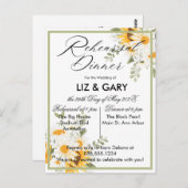 水彩フローラひまわりリハーサルディナー ポストカード (正面/裏面)