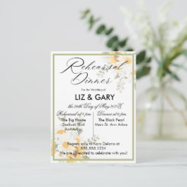 水彩フローラひまわりリハーサルディナー ポストカード