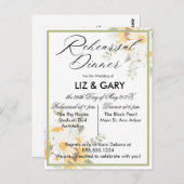 水彩フローラひまわりリハーサルディナー ポストカード (正面/裏面)