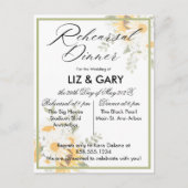 水彩フローラひまわりリハーサルディナー ポストカード (正面)