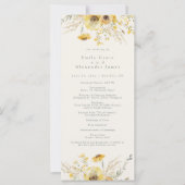 水彩フローラひまわり結婚式 プログラム (正面)