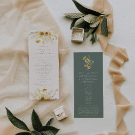 水彩フローラひまわり結婚式 プログラム