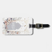 水彩フローラやる気を起こさせるイスラム引用文 ラゲッジタグ (正面横)