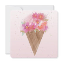 水彩フローラアイスクリームコーン名