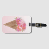 水彩フローラアイスクリームコーン名 ラゲッジタグ (正面横)