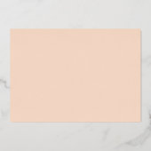 水彩フローラアフタヌーンティーブライダルシャワー金ゴールド 箔招待状 (裏面)