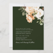 水彩フローラアレンジングリー結婚ズ 招待状 (正面)