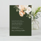 水彩フローラアレンジングリー結婚ズ 招待状 (スタンド正面)