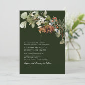 水彩フローラアレンジングリー結婚ズ 招待状 (スタンド正面)