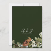 水彩フローラアレンジングリー結婚ズ 招待状 (裏面)