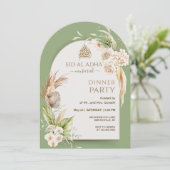 水彩フローラアークイードアルアドハディナー 招待状 (スタンド正面)