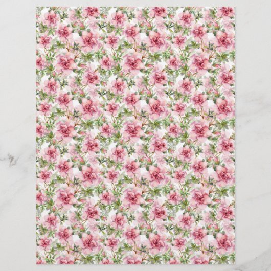 水彩フローラアーツ&クラフトスクラップブック紙 (正面)