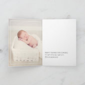 水彩フローライエズバプテスマまたは《キリスト教》洗礼式や命名式 サンキューカード (内部)