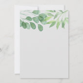 水彩フローライエローパープルダスティブルー結婚ズ 招待状 (裏面)