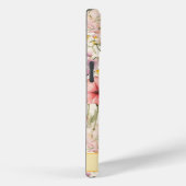 水彩フローライエローピンクパープル名前をカスタムする Case-Mate iPhoneケース (裏面 / 右)