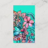 水彩フローライラストレーションヨガインストラクター2 名刺 (裏面)