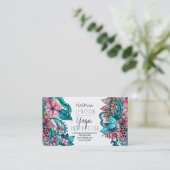 水彩フローライラストレーションヨガインストラクター 名刺 (スタンド正面)