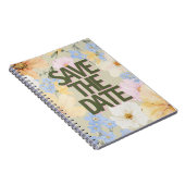 水彩フローライラストレーション結婚ズ ノートブック (右側)