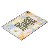 水彩フローライラストレーション結婚ズ ノートブック (左側)