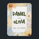 水彩フローライラストレーション結婚ズ マグネット<br><div class="desc">水彩フローライラストレーション結婚マグネット</div>