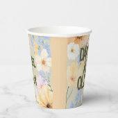 水彩フローライラストレーション結婚ズ 紙コップ (右)