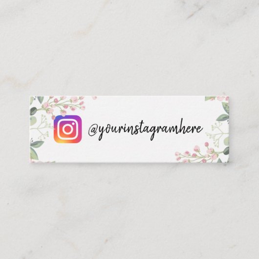 水彩フローラインスタグラム名刺 スキニー名刺 (正面)