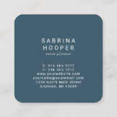 水彩フローラインディゴベージュラウンドコーナー スクエア名刺 (裏面)