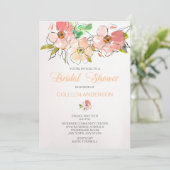 水彩フローラインプレッションブライダルシャワー招待状 招待状 (スタンド正面)