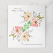 水彩フローラインプレッシ結婚ョン プレイスカード (外部開封)