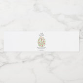 水彩フローライースターエッグハッピーイースター ペットボトルラベル (シングルラベル)