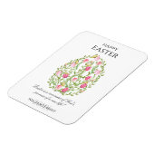 水彩フローライースターエッグハッピーイースター マグネット (左側)