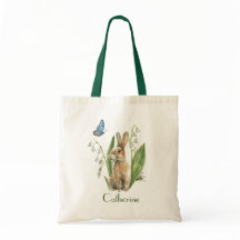 水彩フローライースターバニーラビットパーソナライズされた