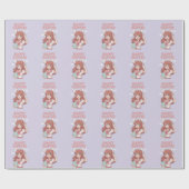水彩フローライースターバニー ラッピングペーパー (フラット)