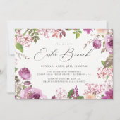 水彩フローライースターブランチ招待状 招待状 (正面)